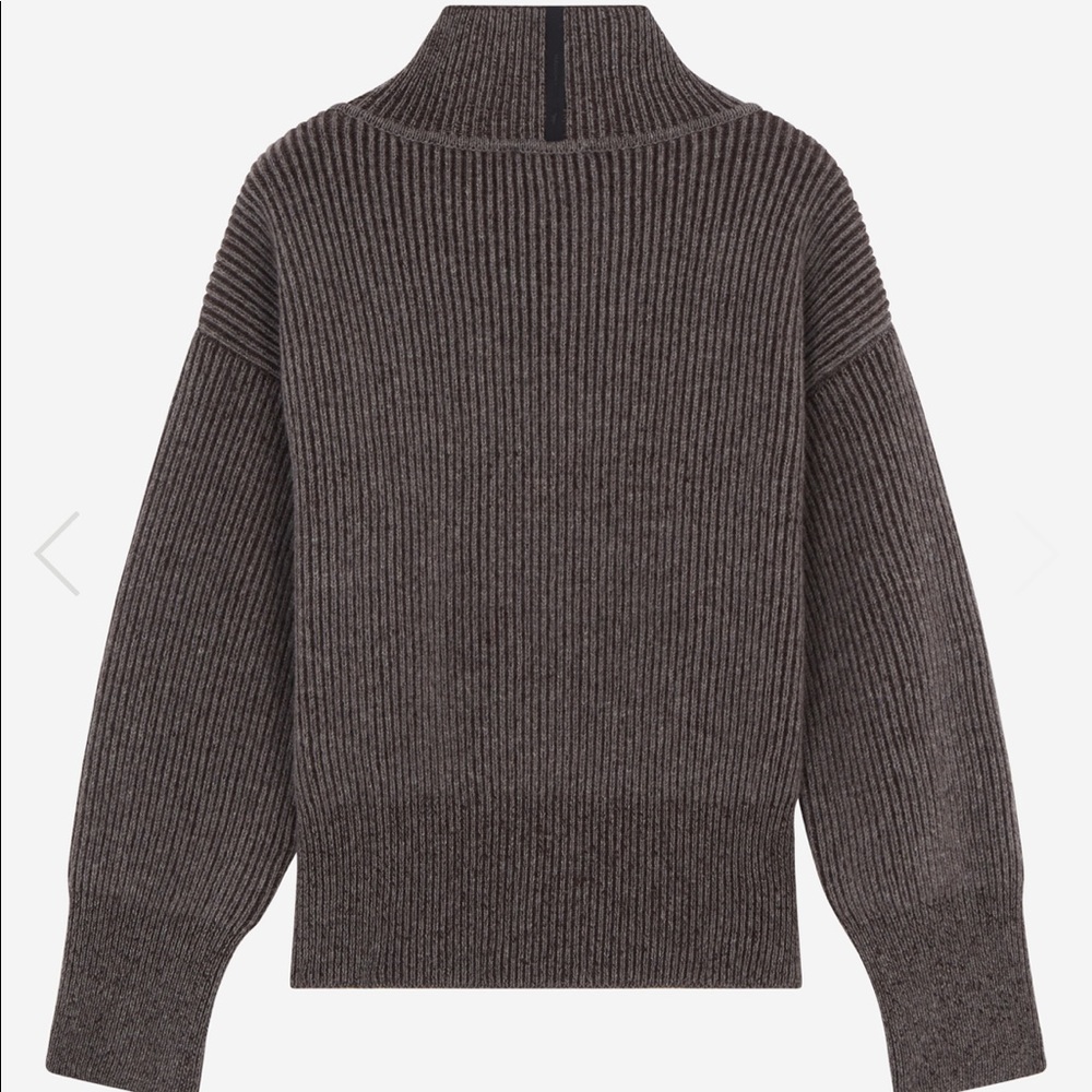 Brown Ribbed Pullover Knit Sweater Maison Kitsune - Picture 2 of 3